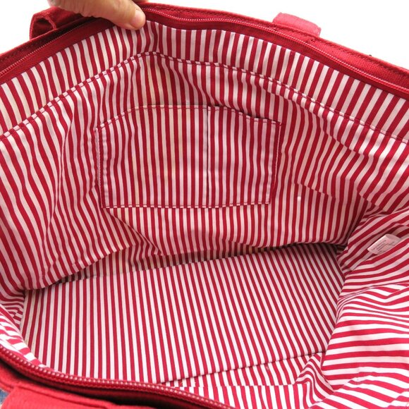 Longaberger Tote Bag Large Americana Rope Handles Quilted Red Blue Patriotic - Picture 11 of 14